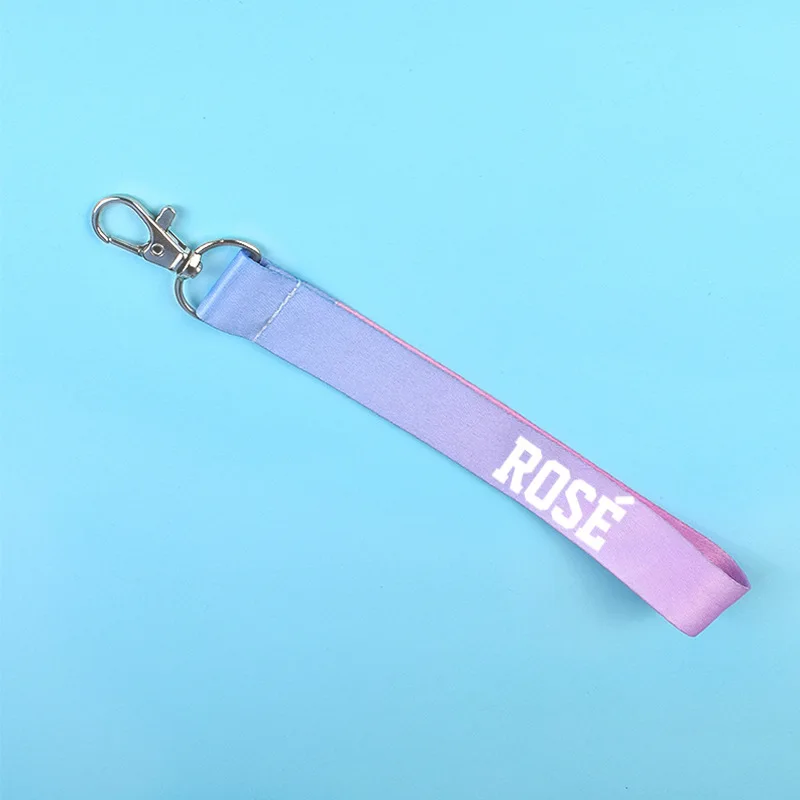 ROSE Креативный kpop Черный Розовый градиентный пандус брелок ремешок Высокое качество framic брелок на молнии Съемник висячая Пряжка kpop Черный Розовый - Цвет: ROSE