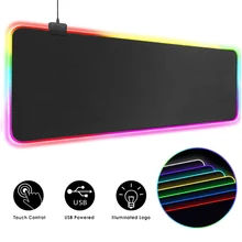 Tapis de souris RGB 900x400 pour ordinateur de bureau et jeu CS, grand format, rétro-éclairé, taille XXL