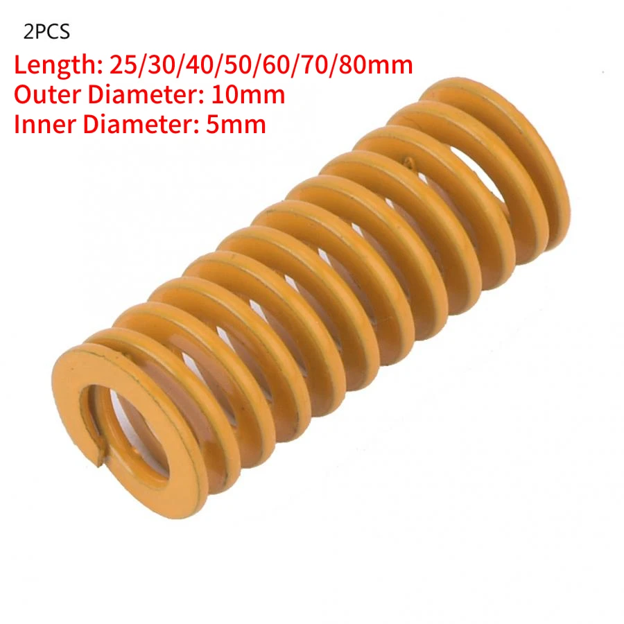 10mm OD Yellow Extra Light Load Compression Mould Die Spring 5mm ID All Sizes 