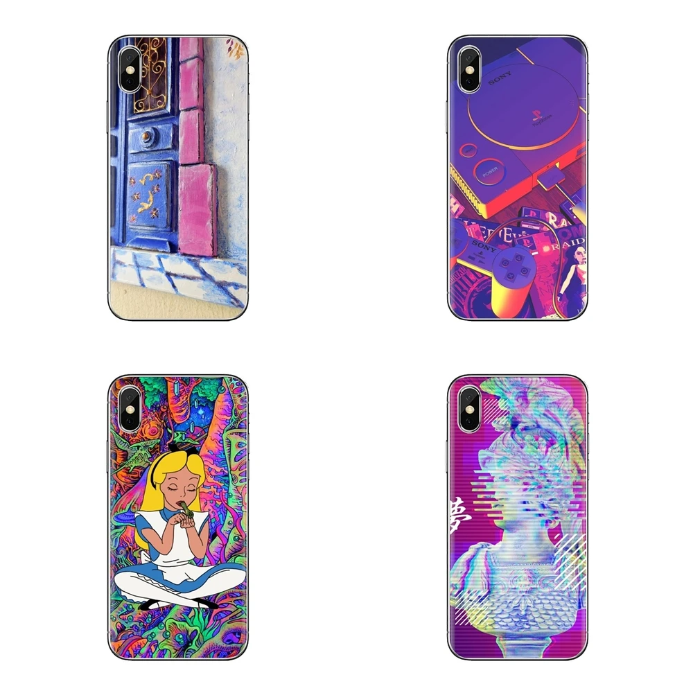 The Acid Aesthetic For Huawei G7 G8 P7 P8 P9 Lite Honor 4C 5X 5C 6X Mate 7 8 9 Y3 Y5 Y6 II 2 Pro 2017 Transparent TPU Case Cover |