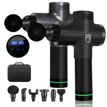 

Powerful 6 Heads LCD Massage Gun Percussion Massager Muscle Therapy Deep Tissue Tools Healthy Convenient