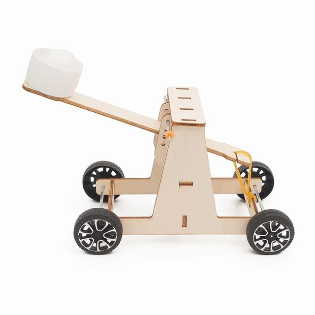 Wooden Catapult Model Kit Physics Experiment Toy