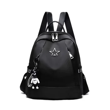

New Women's Backpack PU Leather Travel Shoulder Bag Shoulder Bag Girl Multifunctional Small School Backpack For Women Black