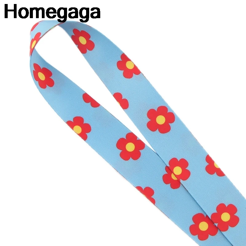 10 шт./лот, Homegaga, красные цветы, аксессуары для ключей, мобильный телефон, USB ID, держатель для ключей, ремни, бирка на шею, ремешок для камеры D2352