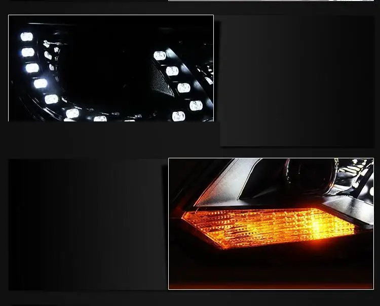 Запчасти для стайлинга дневных ходовых огней авто Drl Led Cob внешний аксессуар фары Задние Автомобильные фары в сборе 10 для Volkswagen Tiguan