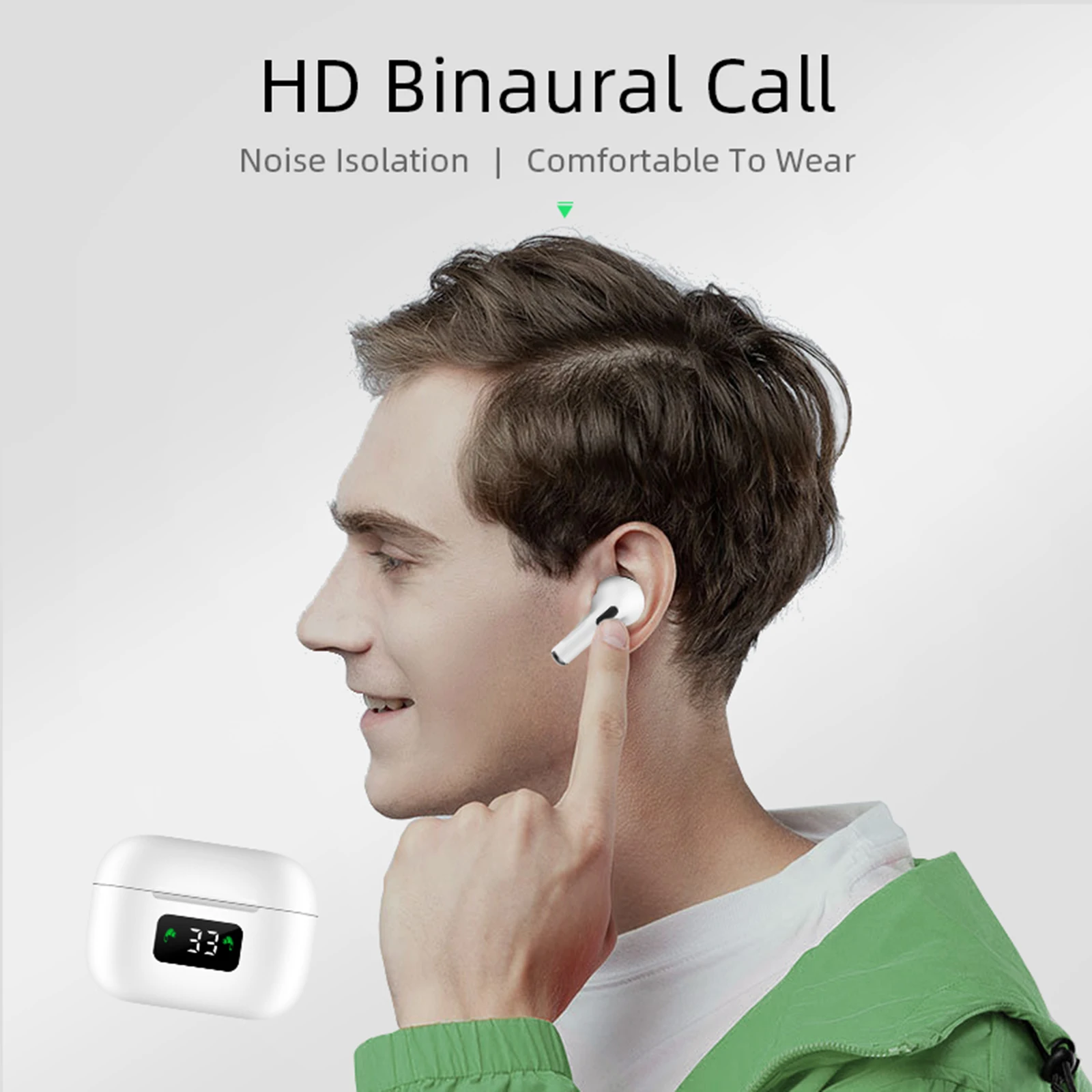 Original New i68 TWS Wireless Headphones LED GPS Display Headset Stereo Earbuds Touch For All Smart Phone