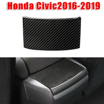 

Parts Storage Box trim Carbon Fiber Rear Panel For Honda Civic 16-19 Black