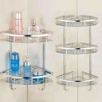 

Bathroom Storage Rack Triangular Shower Caddy Shelf Bathroom Corner Bath Kitchen Rack Storage Holder Wall Shelf Makeup Organizer