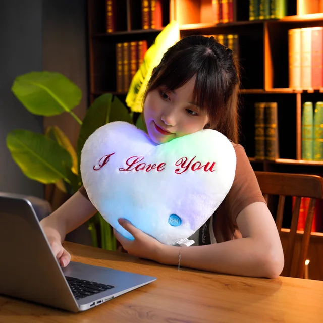 Love glowing plush pillow toy kawaii soft pillow sofa cushion girl gift
