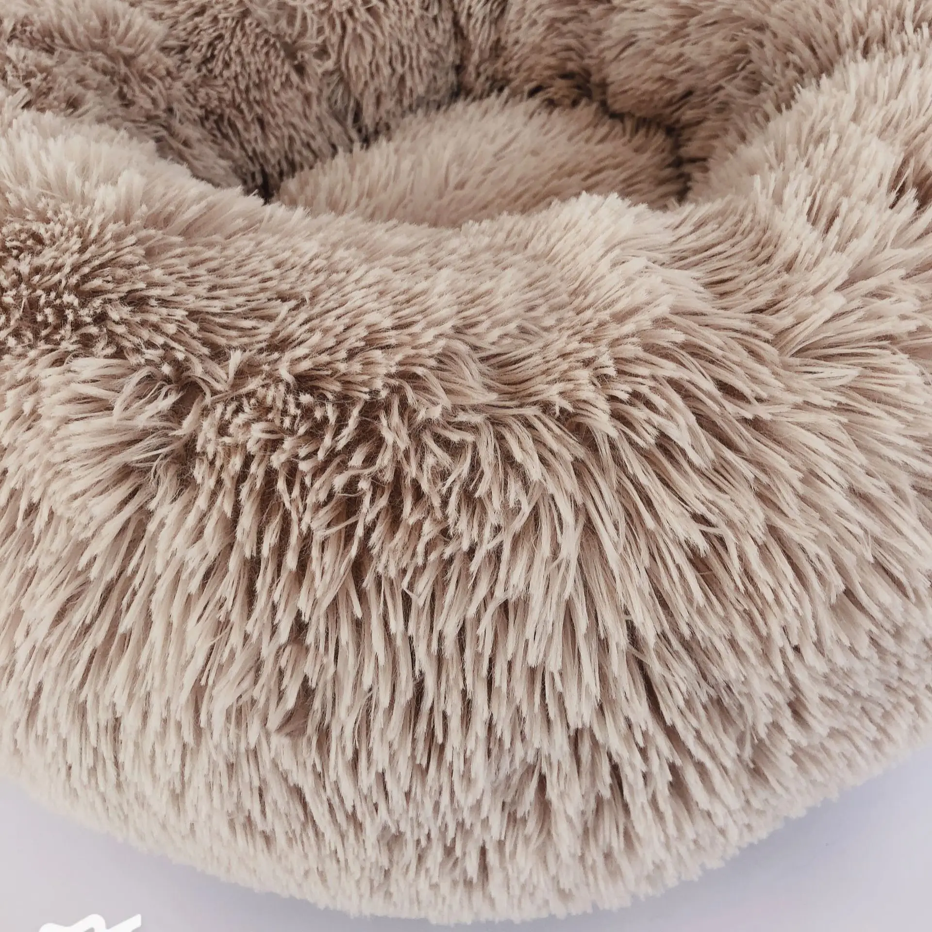 Long Plush Super Soft Pet Bed Kennel Dog Round Cat Winter Warm Sleeping Bag Puppy Cushion Mat Portable Cat Supplies 40/50/60cm