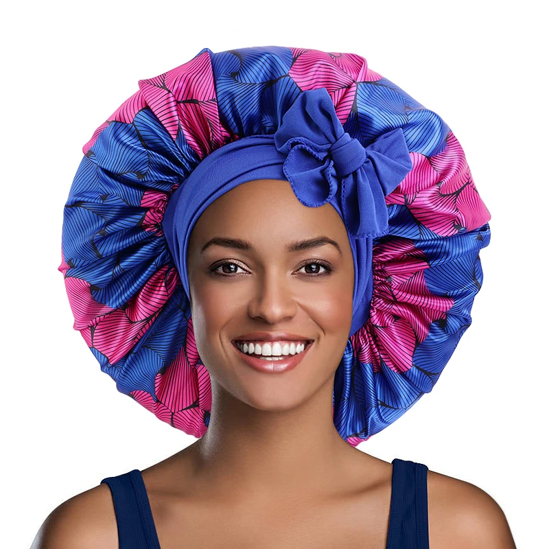MYK Silk Sleeping Cap Hair Bonnet for Natural Curly Hair