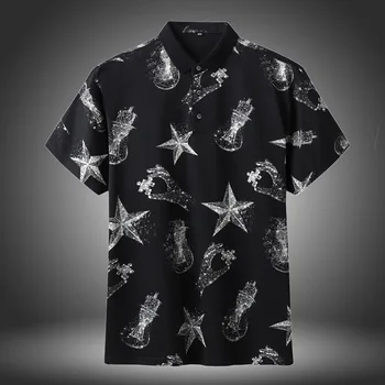 

Spuer Brand Fat Man Short Sleeve Male Big Size Top Thin Section Short Sleeve T Shirt Plus Fat Plus Large Size Loose Men Half