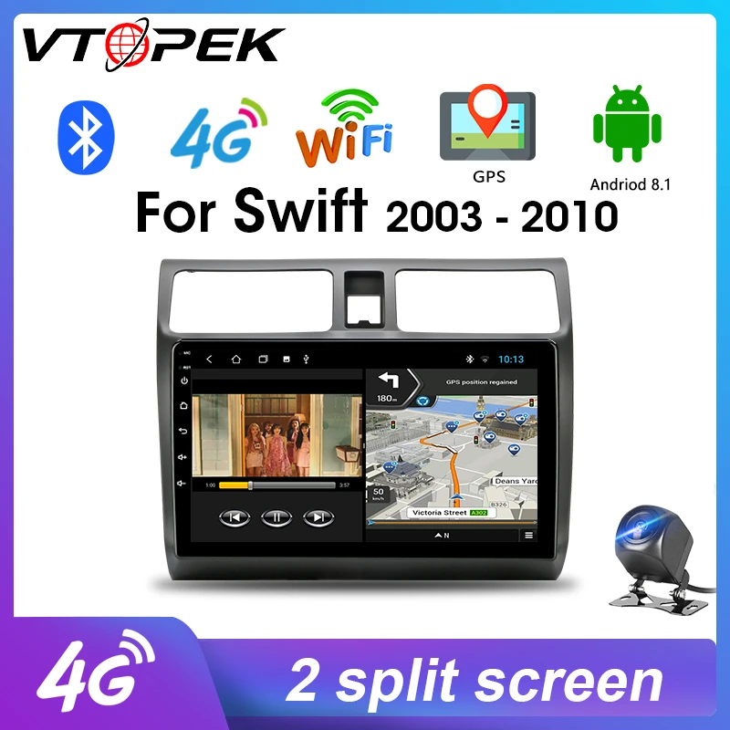 Автомобильный мультимедийный комплект Vropke Android 9 0 для Suzuki Swift 2005 2010 стерео GPS