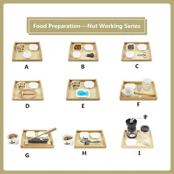 Montessori Practical Materials Food Preparation Nuts Working Series Basic Skill Learning Toys for Kids Educational Equipment