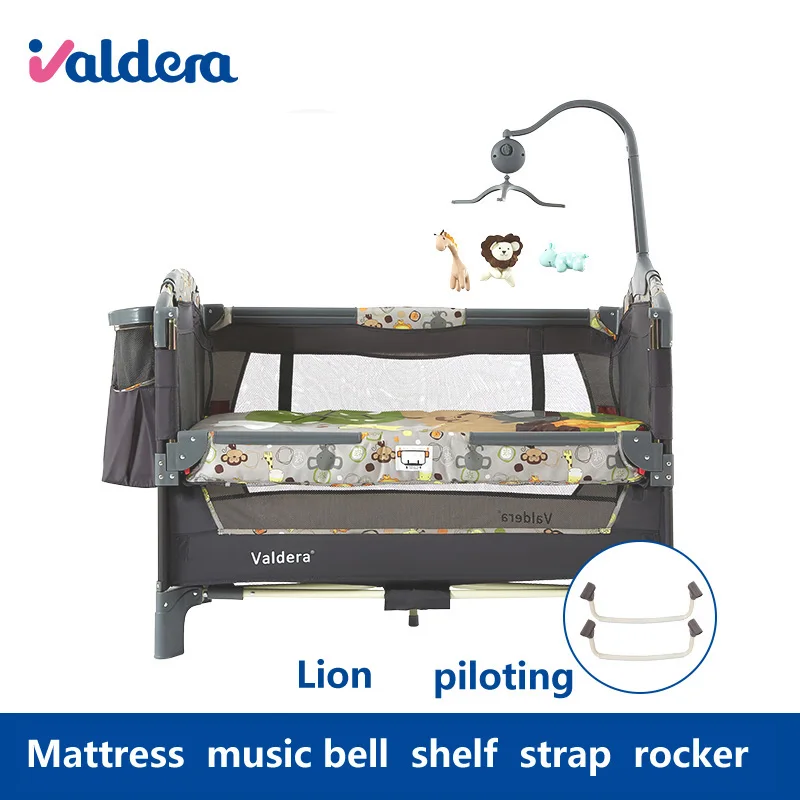  Valdera portable crib foldable mobile baby bed multi-function newborn bed stitching beds free shipp