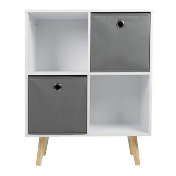 

Simple Storage 4 Shelf Bookcase Landing Non-woven Closet Sundries Storage Cabinet Bookshelf