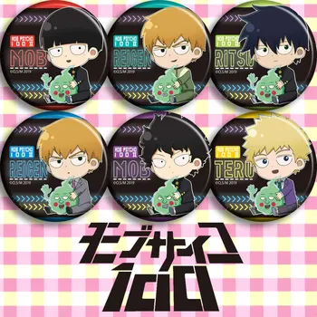

Japan Anime mob psycho 100 REIGEN MOB Cosplay Badge Cartoon Collection Backpacks Badges Bags Button Brooch Pins gift