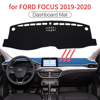 

SMABEE Anti-Slip Dash Mat Dashmat Cover for Ford Focus 2019 2020 Accessories Dashboard Pad Sunscreen insulation Black Carpet