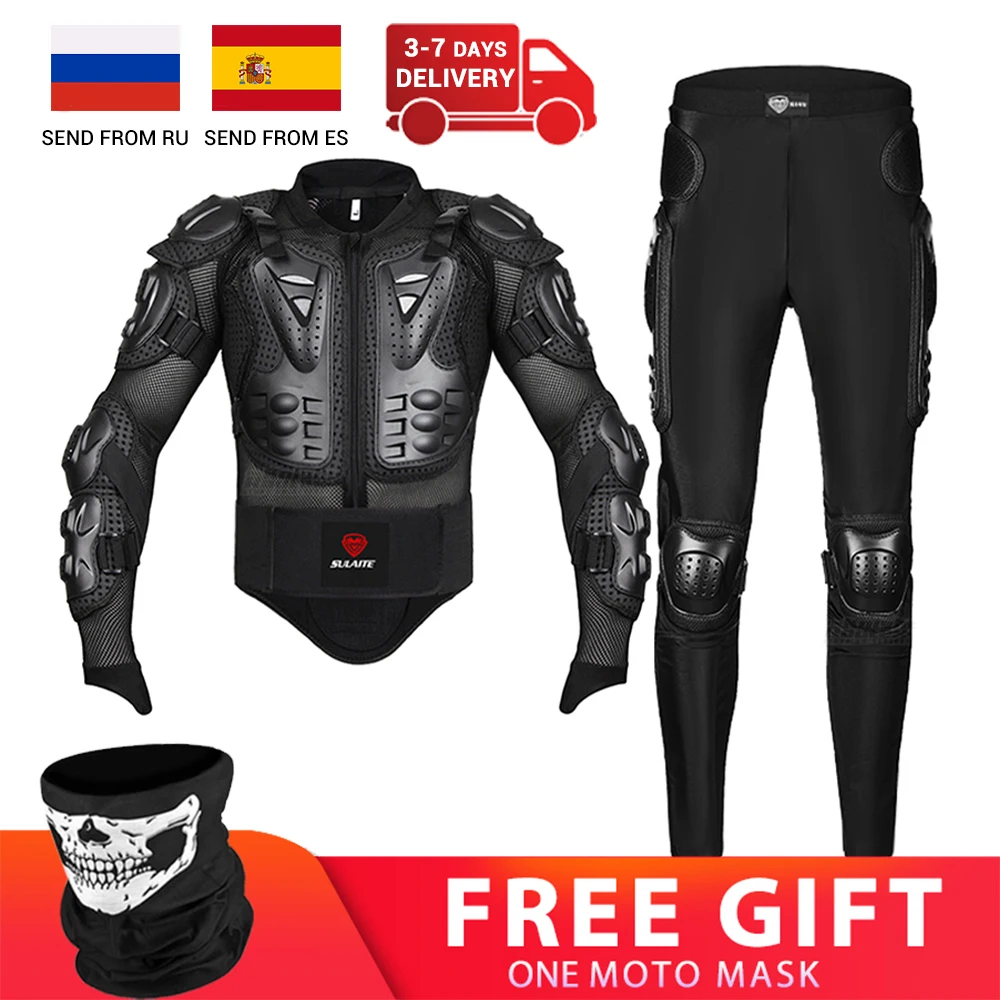 Motorcycle Jacket Pants Suit Racing Body Armor Men Protector Protective Gear Motocross Moto Motorbike Equipment Clothing |