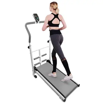 

Home Indoor Mechanical Movement Treadmill with sit-up bar fitness machine With display Time speed Body Building Treadmill HWC