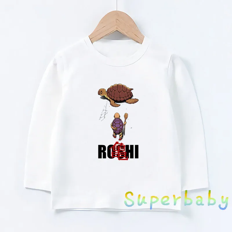 Детская футболка с принтом из аниме «Жемчуг дракона Z Master Roshi» Забавные топы с рисунками для маленьких мальчиков и девочек, детская футболка с длинными рукавами LKP5216 - Цвет: LKP5216-N