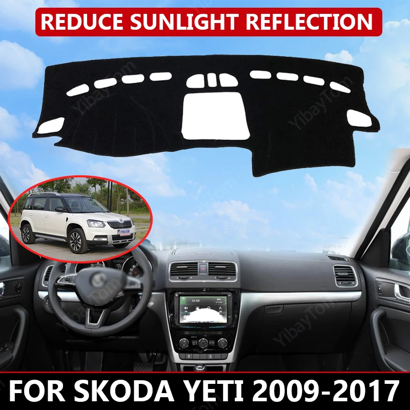 

Car Dashboard Cover for Skoda Yeti 2009-2017 Mat Protector Sun Shade Dashmat Board Pad Auto Carpet