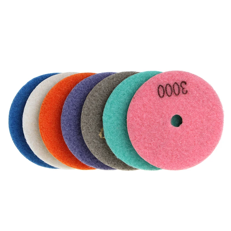 8Pc Diamond Polishing Pads 3"/4" Granite Marble Concrete Stone Grinding Discs