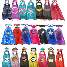 Superhero Capes Dress-Up Halloween-Costumes Anime Cosplay Birthday-Party Girls Boys 