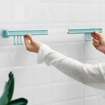 

Plastic adjustable Wall Mounted Kitchen Bathroom Towel Shelf Rack Holder Hanging Hook No Drill