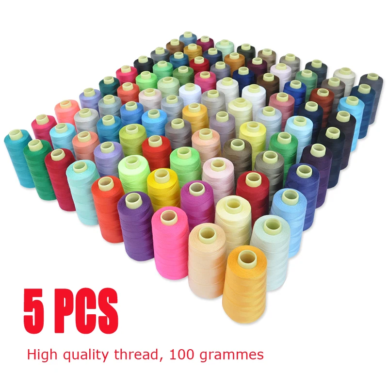 5PC 100g/pc High Tenacity Cotton Machine Embroidery Sewing Threads 40S/2 Hand Knitting Craft Patch Steering-wheel Pin Set
5PC 100g/pc High Tenacity Cotton Machine Embroidery Sewing Threads 40S/2 Hand Knitting Craft Patch Steering-wheel Pin Set