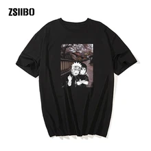 Мужская футболка Наруто Лето Харадзюку крутая унисекс короткий рукав Футболка японское аниме Забавный принт уличная футболка HY1MC107