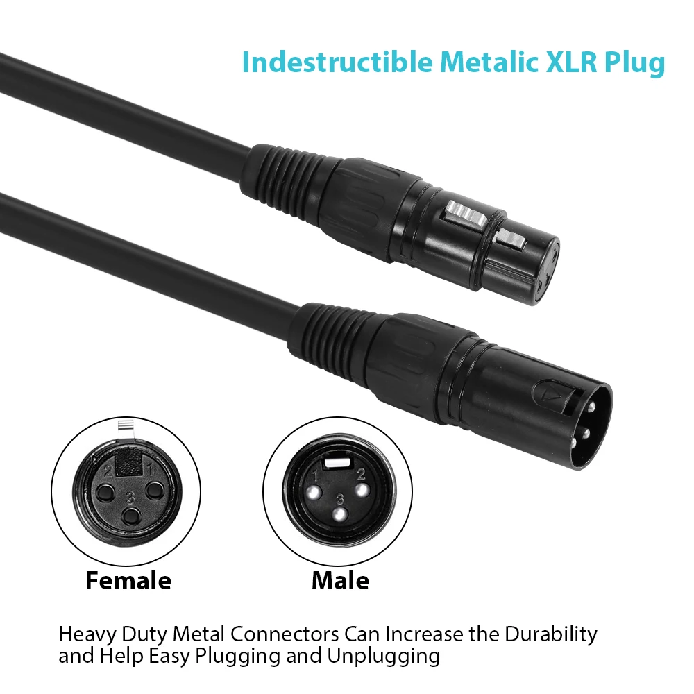 Ампулы 2 м кабель XLR DMX сценический светильник кабель PVC забор с 3-Pin зарядный кабель с разъемом папа гнездовой разъем для Moving головной светильник Точечный светильник микрофон смеситель