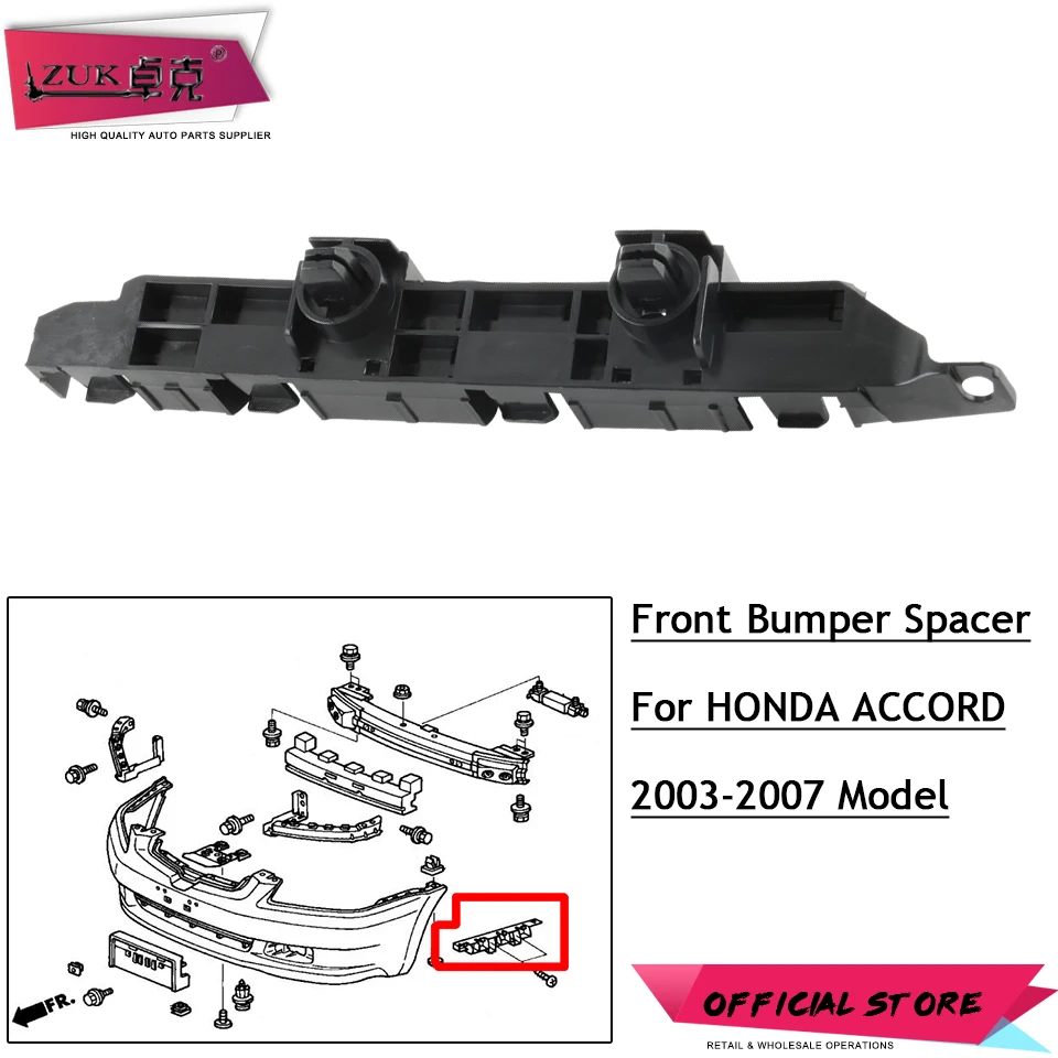 Держатель бокового бампера ZUK для HONDA ACCORD 2003 2007 OEM:71198 SDA A01 71193 A01|Амортизаторы| |