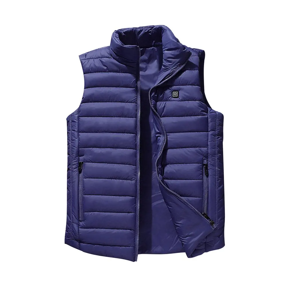

USB Heating Vest Outdoor Men Electric Heated Vest Winter Thermal Polyester Camping Hiking Warm Hunting Jacket