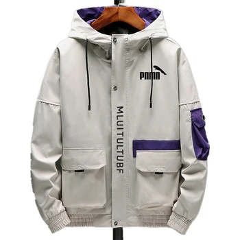 

2020 Spring Autumn New Fashion Men Casual Jacket Zip Up Outerwear Mens Coats Male for Men's Clothing Plus size 4XL Mens Overcoat
