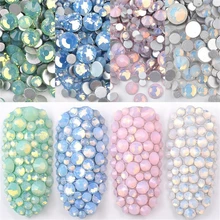 

3d Charms Crystal AB Glass Nail Art Rhinestone Glitter Crystals Strass Flat Nail Art Rhinestone for Nail Art Decorations
