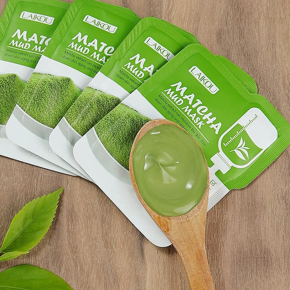 

LAIKOU 7Pcs Matcha Green Clay Mud Face Mask Deep Cleaning Oil Control Repairing Skin Moisturizing Anti-Aging Face Skin Care