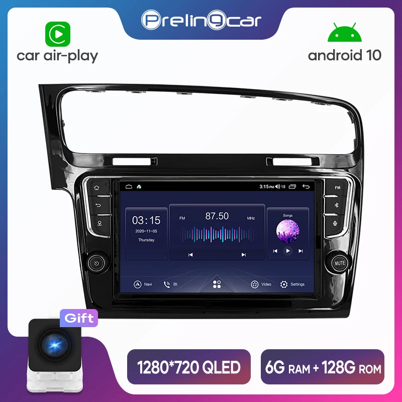 Система Android 10 0 Автомобильный сенсорный экран IPS стерео для VW Volkswagen GOLF 7 2014 2015 2016