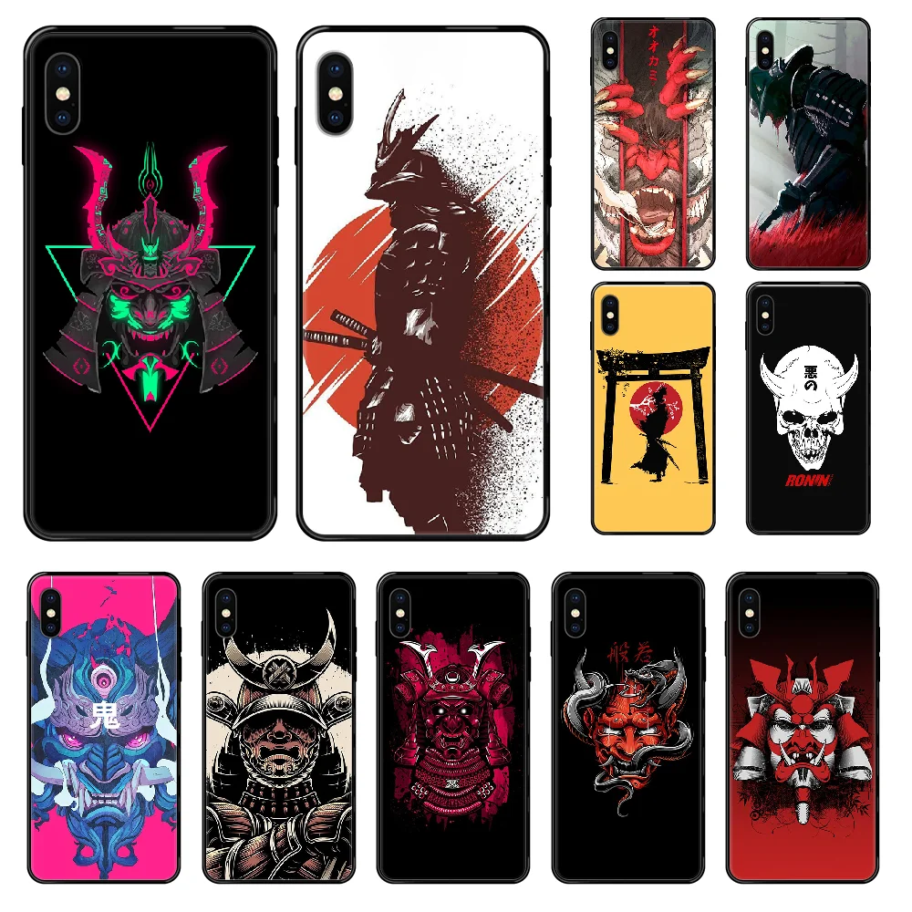 Японский самурайский Oni маска чехол для телефона iphone 4 4s 5 5S SE 5C 6 6S 7 8 plus X XS XR 11 PRO MAX