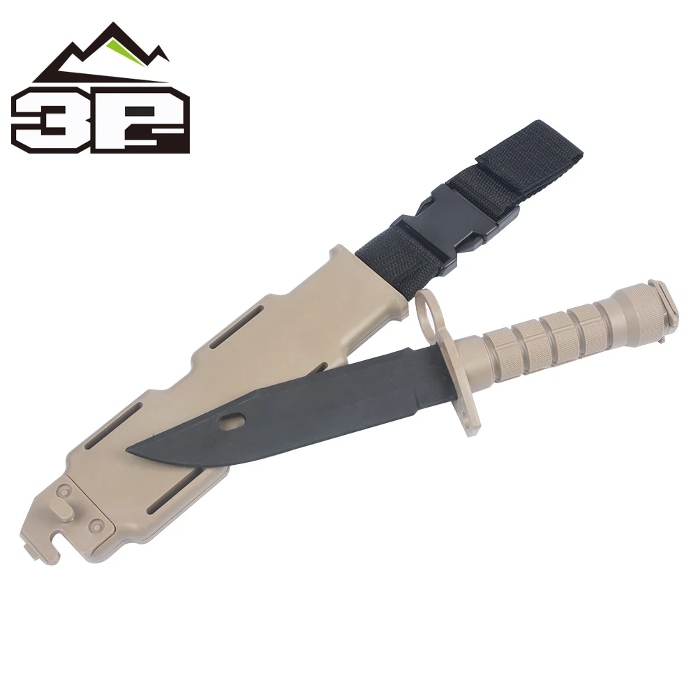 

Tactical Hunting Survival Training Dagger M9 Bayonet Plastic knife and sheath Hunting Survival Rubber Knifes Modeling MP09002