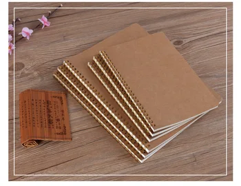 

B5 Notebook Points Blank Grid Line Notepad Item Symbol Journal Old Retro Kraft Pape