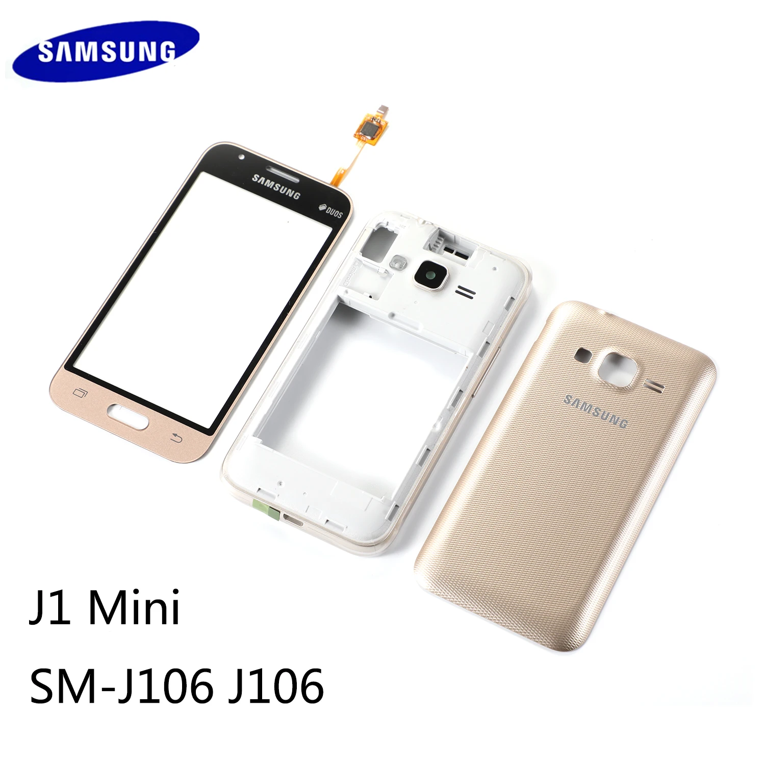 Для Samsung Galaxy J1 мини SM-J106 J106 Переднее стекло Тач-скрин сенсорная панель + корпус