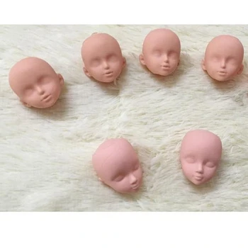 

2pcs/lot Soft Plastic Practice Makeup Doll Heads For 11.5 Doll Head For 1/6 BJD Dolls Practicing Makeup Head Without Hair