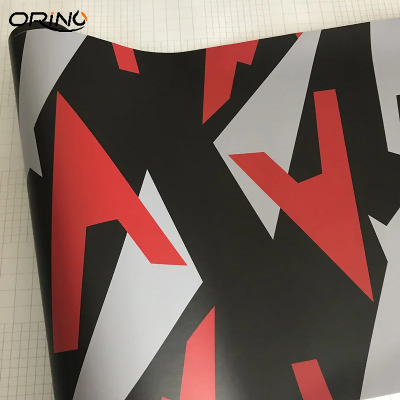 Black Red Grey Vinyl Film Sticker-4