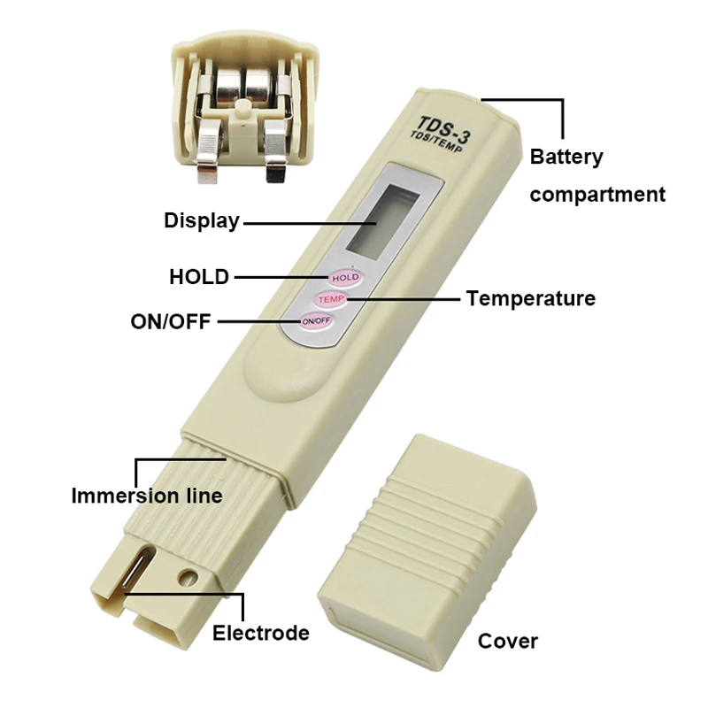 Pen TDS Water Meter Digital Water Tester Water Quality Measuring Equipment TDS Water Purity Tester Tool