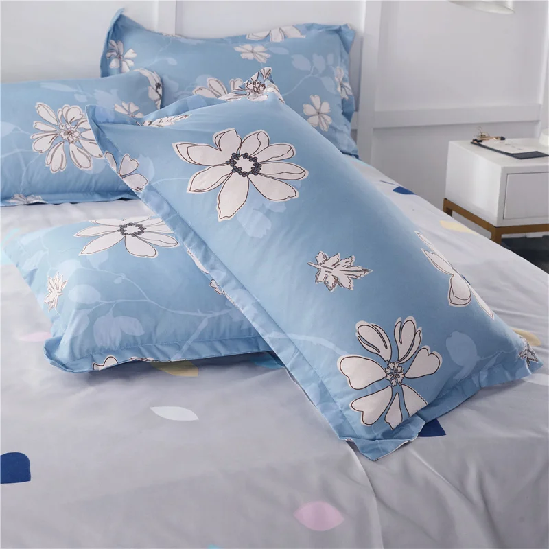 1 Piece 48cm*74cm Pillowcase Aloe Vera Cotton Floral Printed Pillowcase