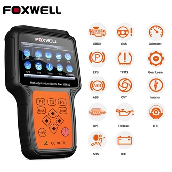 

FOXWELL NT650 OBD2 Car Diagnostic Tool DPF Injector BMS EPB Oil Reset Multi-Application Service OBD OBD2 Automotive Scanner