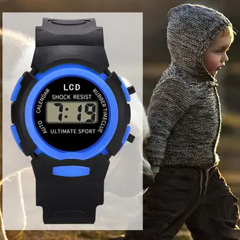 

Fashion and Durable Kids Casual Electronic Watch Children Comfortable Silicone Sports Watches LXH