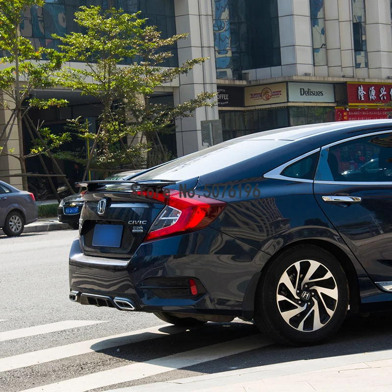 Подходит для Honda Civic 10 ABS удар бесплатно Copue стиль задний спойлер заднего крыла