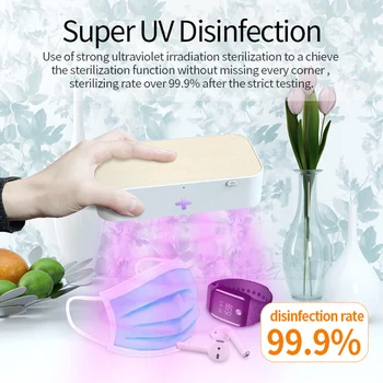 

15W UV Light Phone Sterilization Box Jewelry Phones Cleaner Personal Sanitizer Disinfection Cabinet Sterilizer